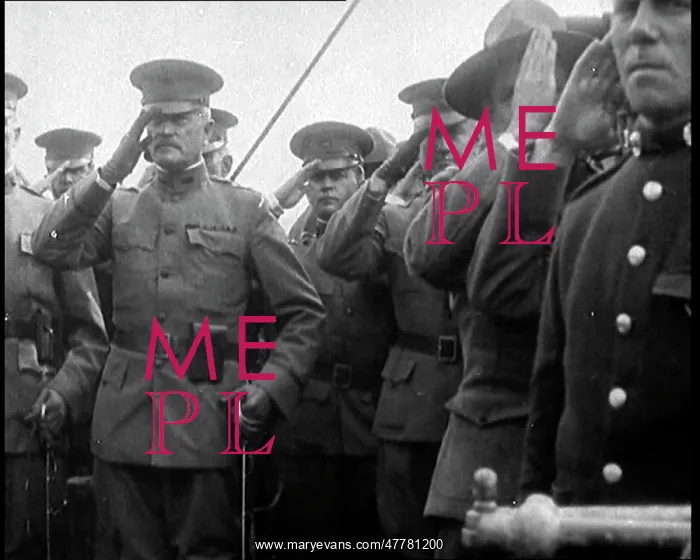 : United States General John Pershing Saluting : United States General John Pershing Saluting