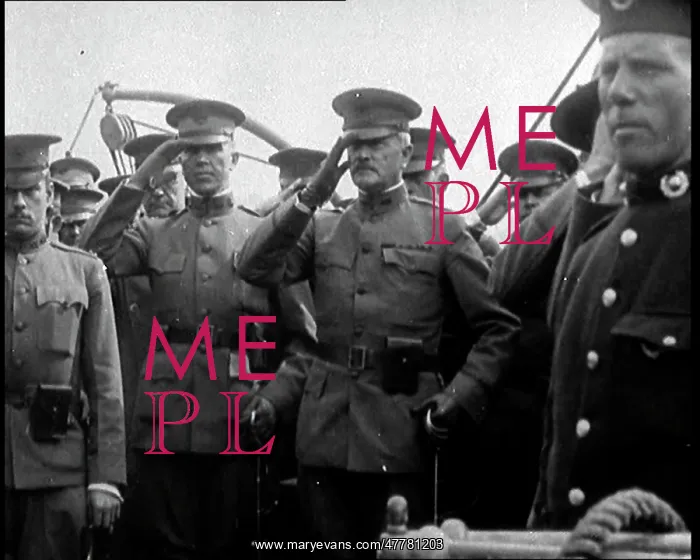 : United States General John Pershing Saluting : United States General John Pershing Saluting