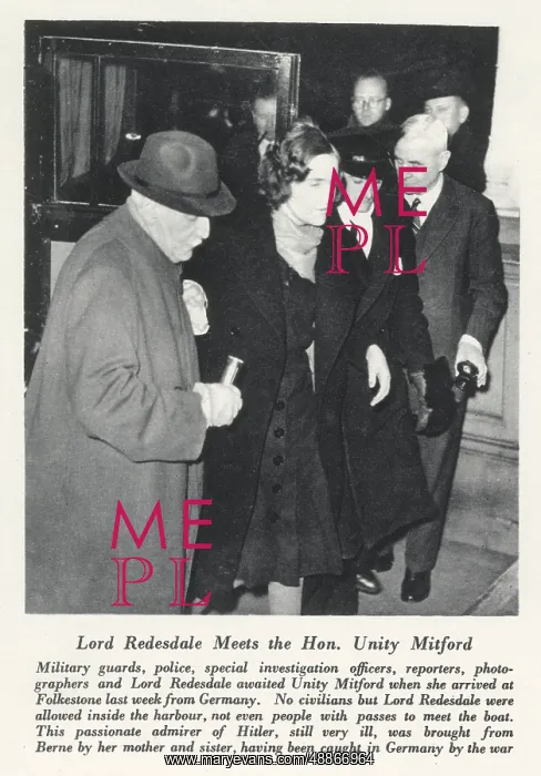 : Unity Mitford met at Folkestone, 1940 : Unity Mitford met at Folkestone, 1940