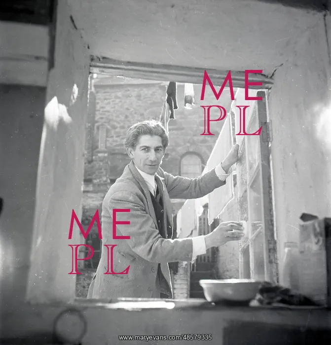: Unknown man at a window : Unknown man at a window