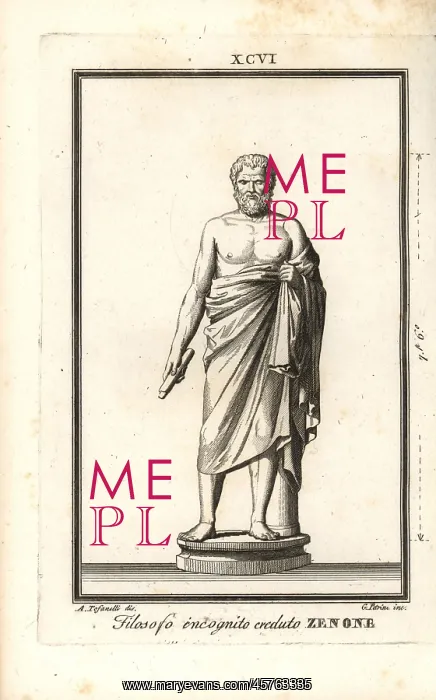 : Unknown philosopher, believed to be Zeno of : Unknown philosopher, believed to be Zeno of