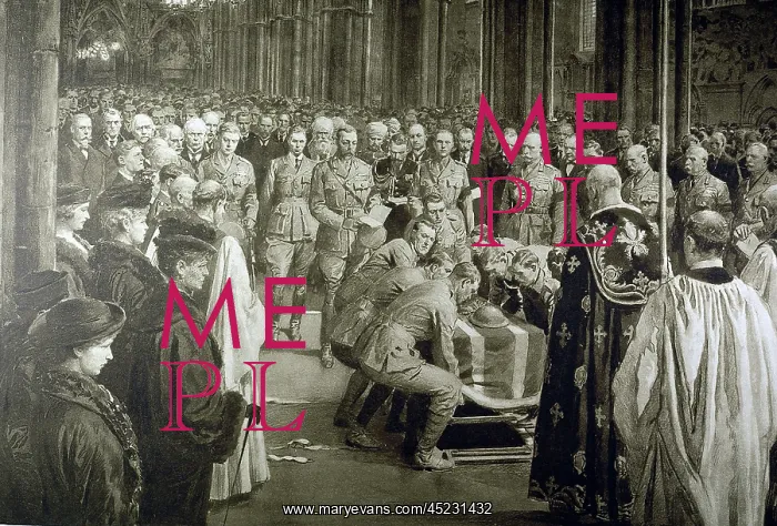 : The Unknown Warrior - scene at Westminster Abbey : The Unknown Warrior - scene at Westminster Abbey
