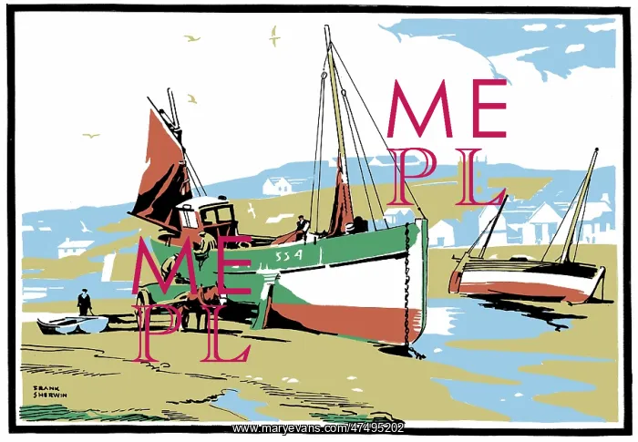 : Unloading a Fishing Boat at Low Tide : Unloading a Fishing Boat at Low Tide