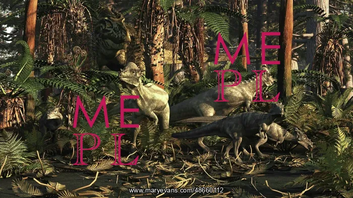 : An unsuspecting family of Pachycephalosaurus is : An unsuspecting family of Pachycephalosaurus is