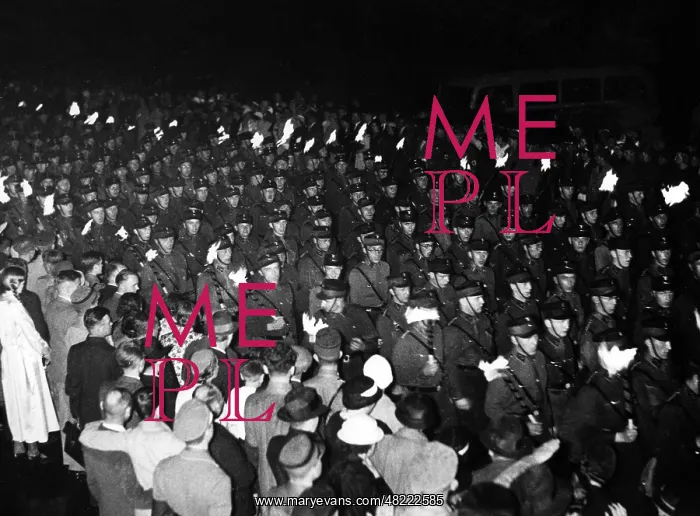 : Unter den Linden: torchlight procession of the SA at the : Unter den Linden: torchlight procession of the SA at the