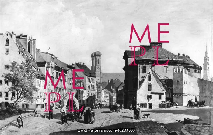 : Unterer Anger in Munich, 1879 : Unterer Anger in Munich, 1879