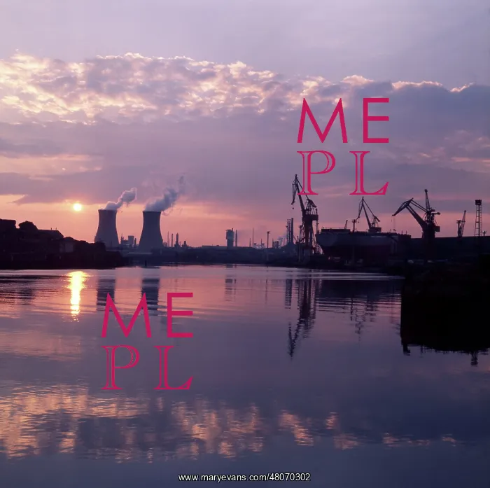 : Untitled. Middlesbrough docks, sunset 1970s : Untitled. Middlesbrough docks, sunset 1970s