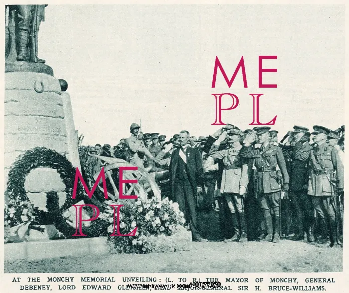 : Unveiling of the 37th Division Memorial at Monchy-le-Preux : Unveiling of the 37th Division Memorial at Monchy-le-Preux