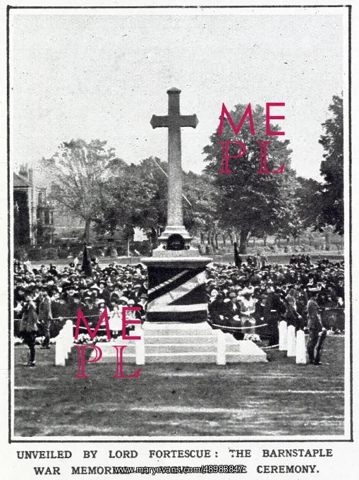 : Unveiling of Barnstaple War Memorial 1922 : Unveiling of Barnstaple War Memorial 1922