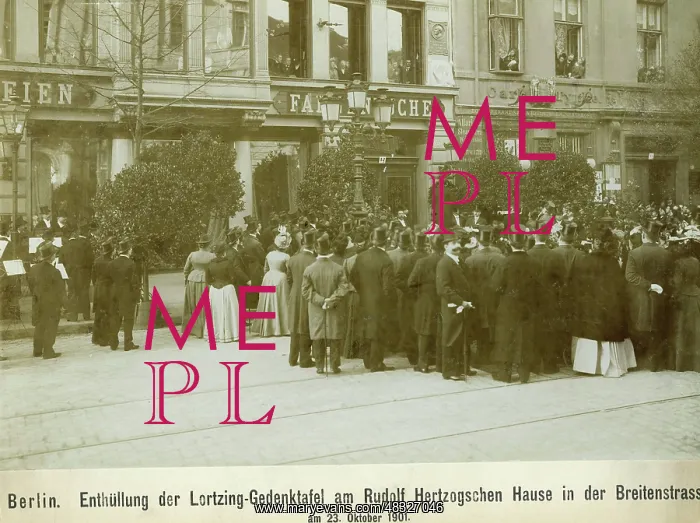 : Unveiling of the Lortzing plaque in the Breitenstrasse : Unveiling of the Lortzing plaque in the Breitenstrasse