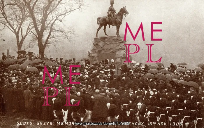 : Unveiling of the Royal Scots Grey Memorial, Princes Street : Unveiling of the Royal Scots Grey Memorial, Princes Street