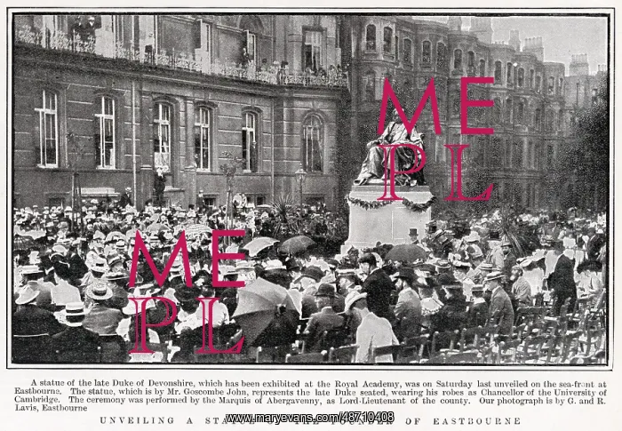 : Unveiling of a statue of Duke of Devonshire in Eastbourne : Unveiling of a statue of Duke of Devonshire in Eastbourne