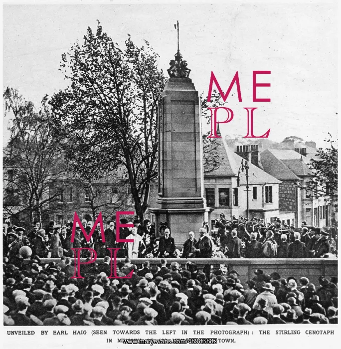 : Unveiling of Stirling War Memorial 1922 : Unveiling of Stirling War Memorial 1922
