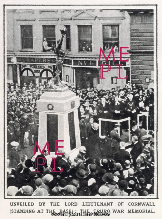 : Unveiling of Truro War Memorial 1922 : Unveiling of Truro War Memorial 1922