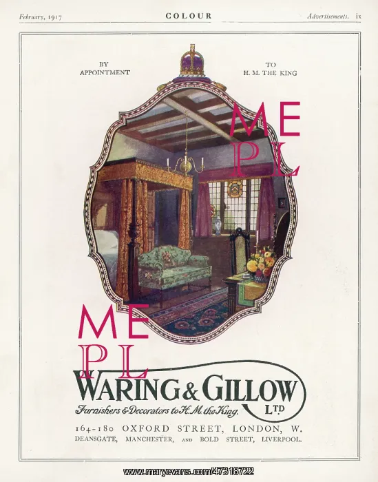 : UPPER CLASS BEDROOM 1917 : UPPER CLASS BEDROOM 1917