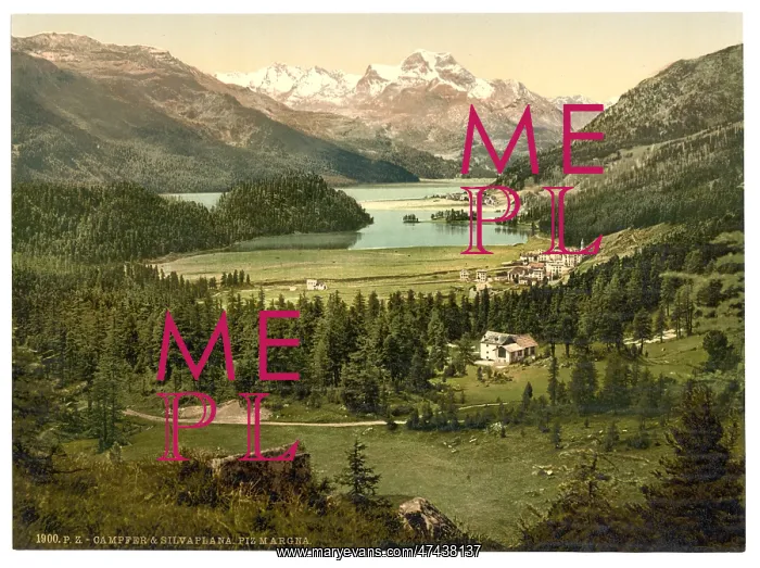 : Upper Engadine, Kampfer and Silverplana, II. Grisons, Switz : Upper Engadine, Kampfer and Silverplana, II. Grisons, Switz