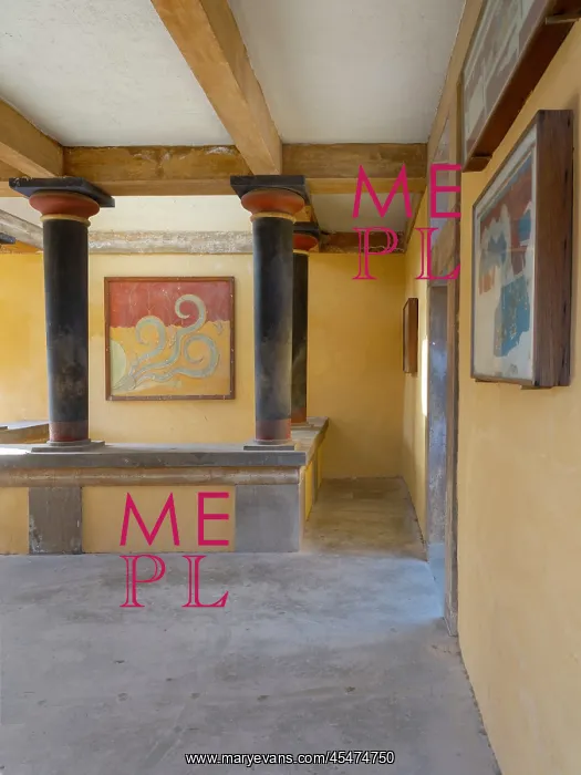 : Upper Throne Room, Knossos, Crete, Greece : Upper Throne Room, Knossos, Crete, Greece