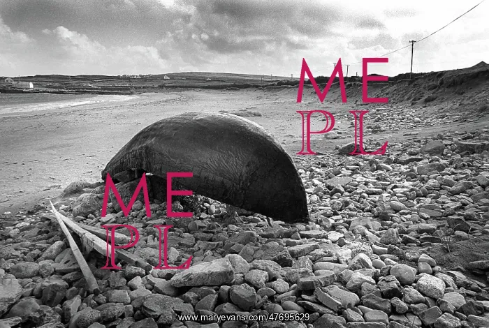 : Upturned currach boat on Innishmore, Aran Islands, Ireland : Upturned currach boat on Innishmore, Aran Islands, Ireland