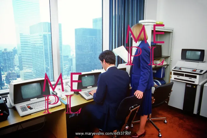  : Urban Office with Early Hardware Man Seated at