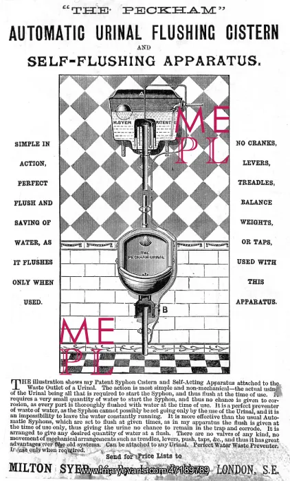  : URINAL ADVERT 1889