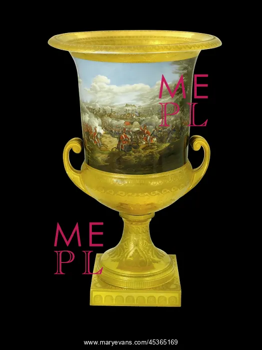 : Urn showing the Battle of Waterloo : Urn showing the Battle of Waterloo