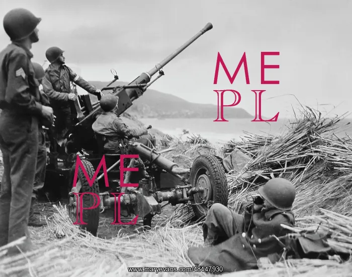 : A U.S. artillery crew operates the anti-aircraft : A U.S. artillery crew operates the anti-aircraft