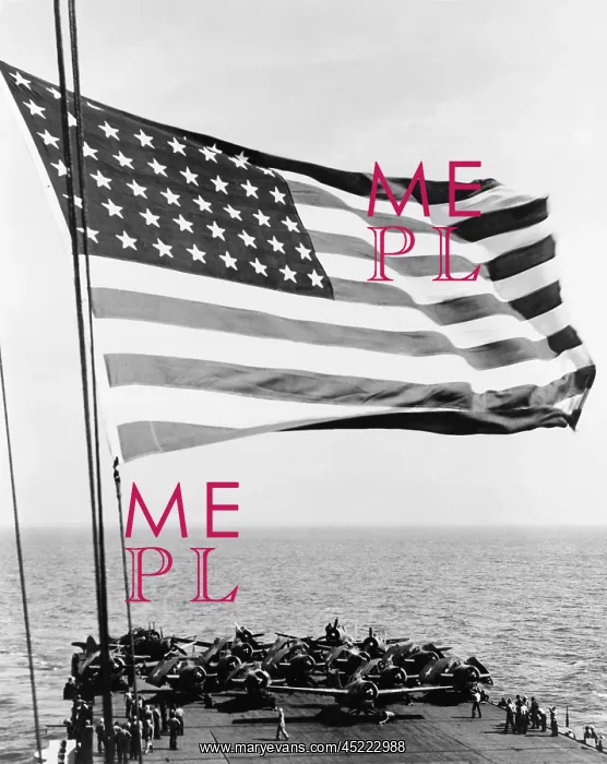 : U.S. flag waving in foreground over flight ? : U.S. flag waving in foreground over flight ?