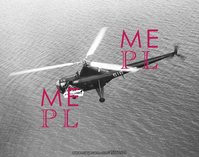 : U.S. H-5G helicopter?s flying over water with a : U.S. H-5G helicopter?s flying over water with a