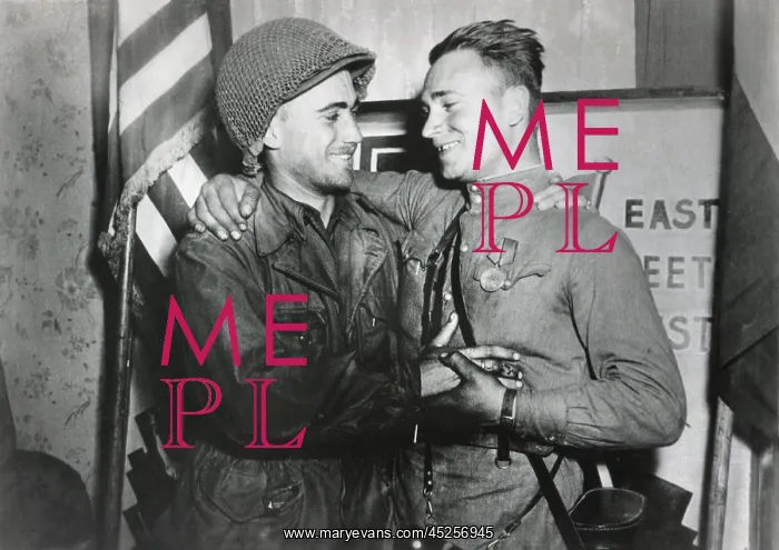 : U.S. Lt. William Robertson and Soviet Lt. Alexander : U.S. Lt. William Robertson and Soviet Lt. Alexander