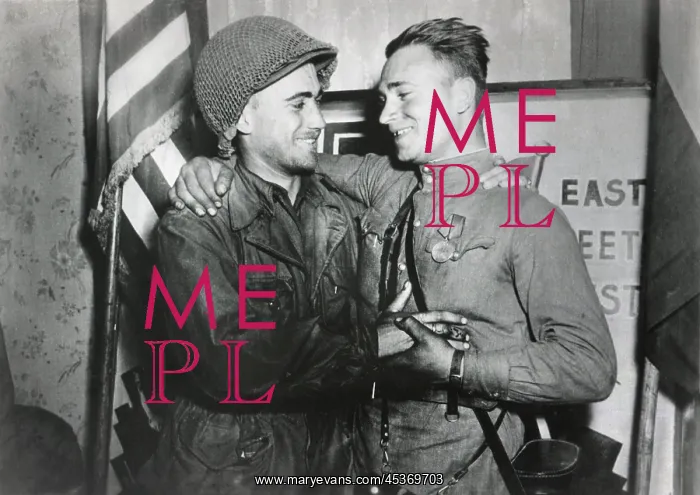 : U.S. Lt. William Robertson and Soviet Lt. Alexander : U.S. Lt. William Robertson and Soviet Lt. Alexander