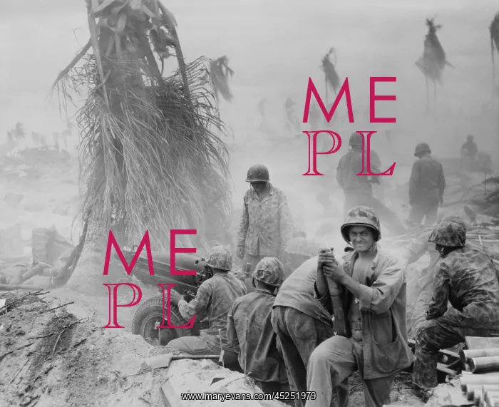 : U.S. Marine artillery crew during the Battle of : U.S. Marine artillery crew during the Battle of