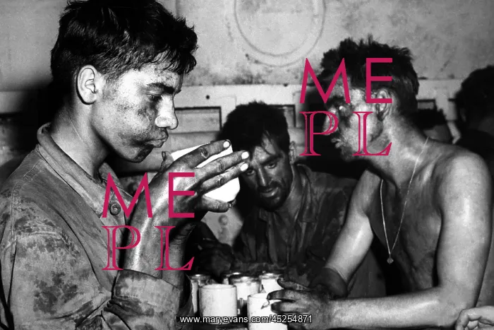 : U.S. Marines after two days and nights of fighting : U.S. Marines after two days and nights of fighting