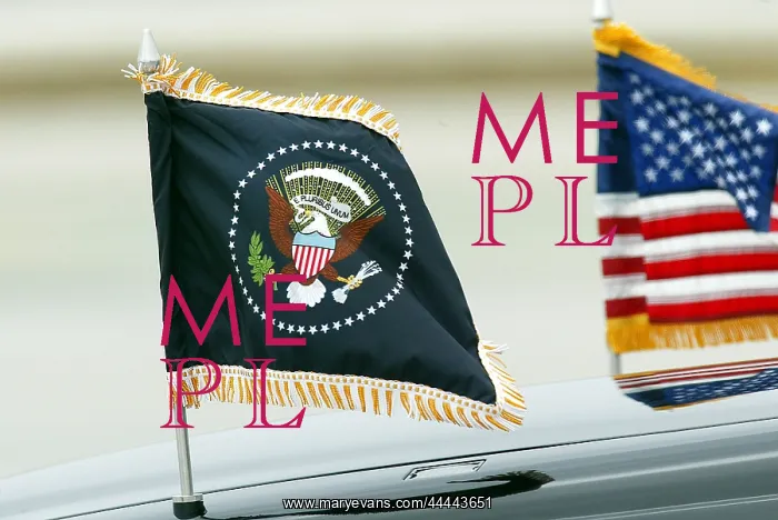 : U.S. Presidential Flag On Limo : U.S. Presidential Flag On Limo