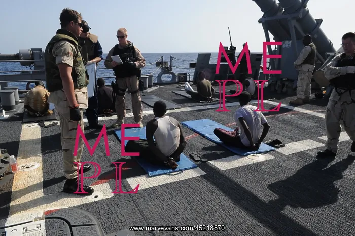 : U.S. Sailors guard suspected pirates on ? : U.S. Sailors guard suspected pirates on ?