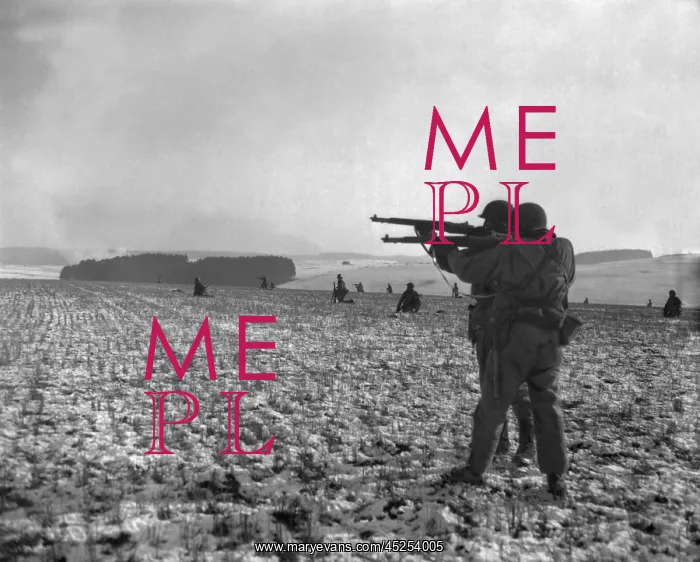 : U.S. soldiers fire at Germans positions to relieve : U.S. soldiers fire at Germans positions to relieve