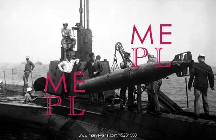 : U.S. Submariners hoisting a torpedo. World War : U.S. Submariners hoisting a torpedo. World War