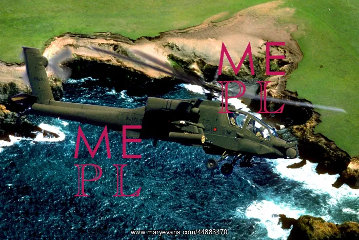  : Usaf Ah-64 Apache Helicopter Flying