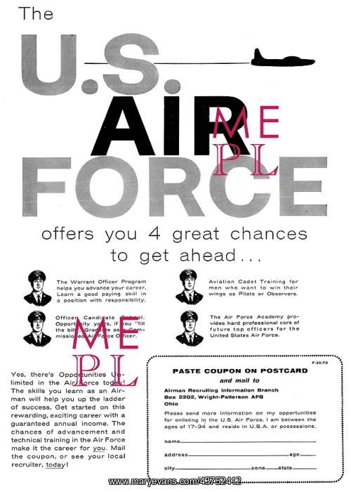 : USAF - U.S.Air Force Recruitment 1956 : USAF - U.S.Air Force Recruitment 1956