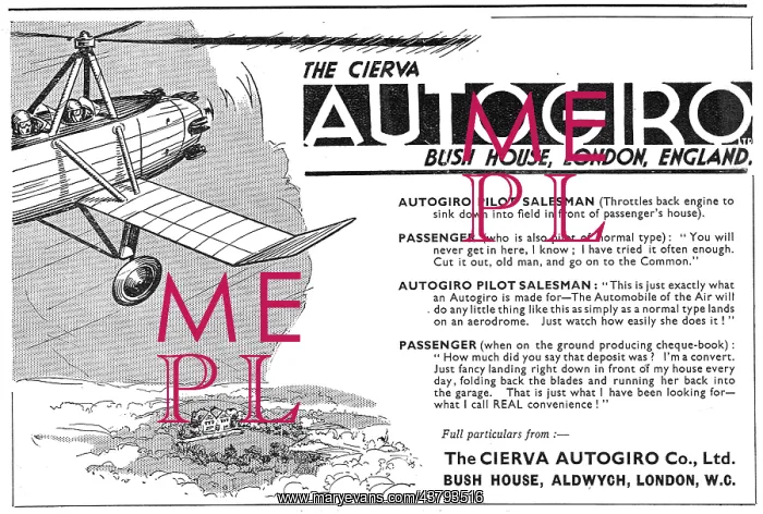 : Uses For The Cierva Autogiro : Uses For The Cierva Autogiro
