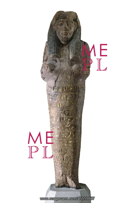 : Ushabti with inscriptions. 1554 BC. Polychrome : Ushabti with inscriptions. 1554 BC. Polychrome