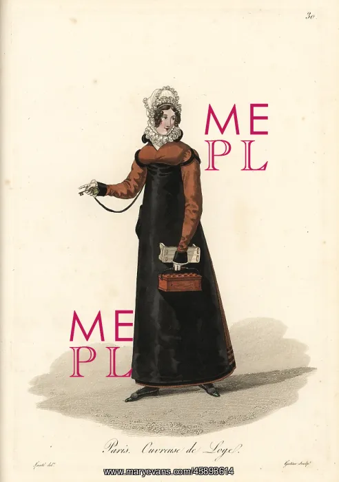 : Usher at a lodge, Paris, early 19th century : Usher at a lodge, Paris, early 19th century