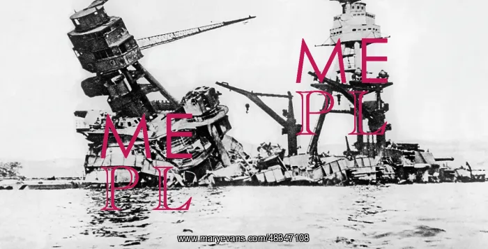 : USS Arizona after the Japanese attack, 1941 : USS Arizona after the Japanese attack, 1941