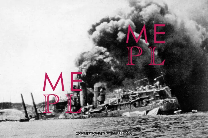 : USS Arizona after the Japanese attack, 1941 : USS Arizona after the Japanese attack, 1941