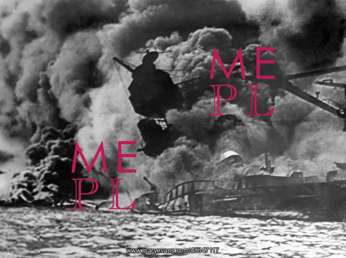 : USS Arizona after the Japanese attack, 1941 : USS Arizona after the Japanese attack, 1941