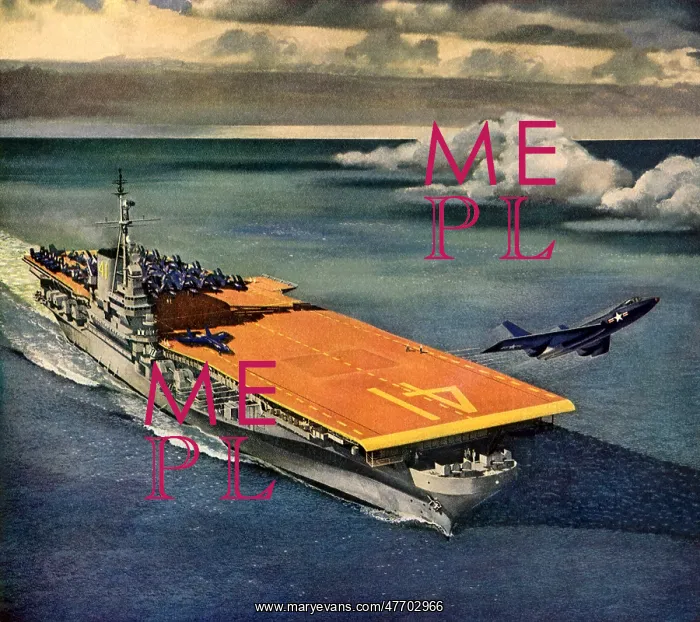 : U.S.S. Midway Aircraft Carrier and Jet : U.S.S. Midway Aircraft Carrier and Jet