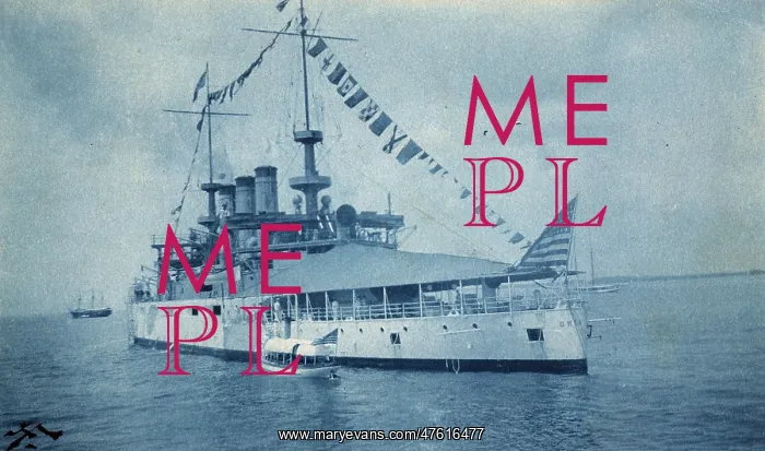 : USS Ohio, American battleship at anchor, Virginia, USA : USS Ohio, American battleship at anchor, Virginia, USA