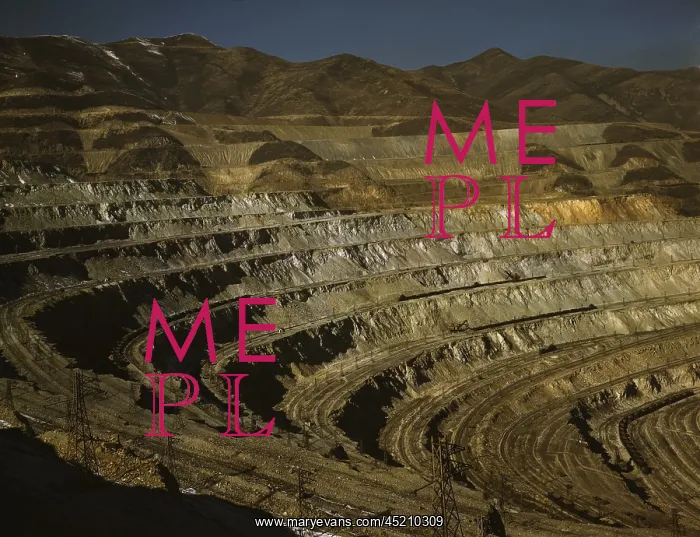 : Utah Copper Company open-pit mine workings ? : Utah Copper Company open-pit mine workings ?