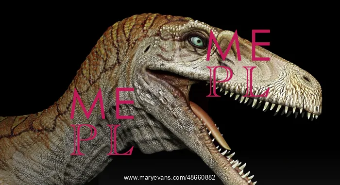 : Utahraptor dinosaur portrait on black background : Utahraptor dinosaur portrait on black background