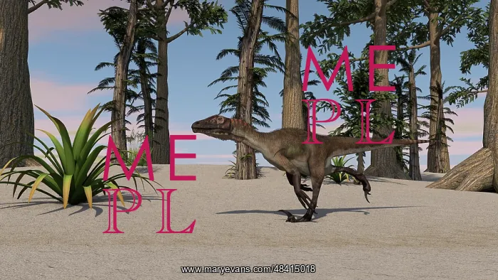  : Utahraptor in a prehistoric environment