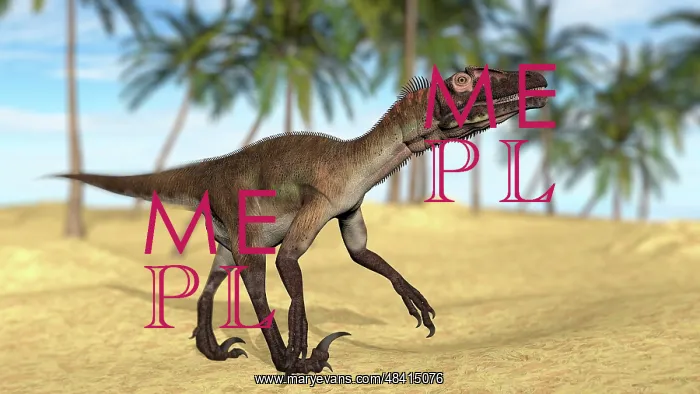 : Utahraptor in a prehistoric environment : Utahraptor in a prehistoric environment